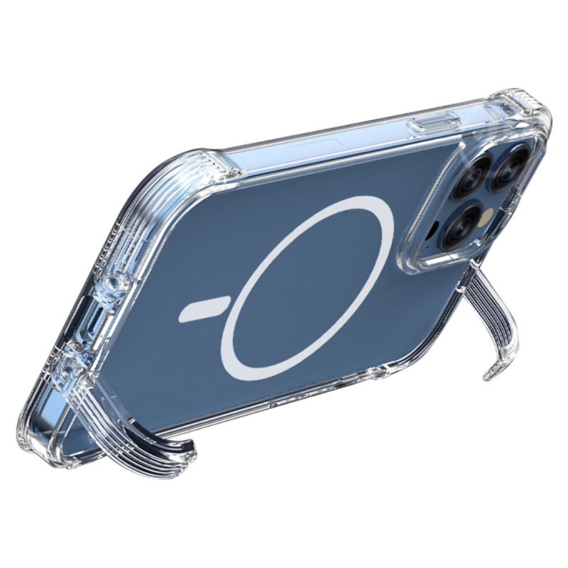 Capa Magsafe transparente para iPhone 14 Plus com suporte oculto