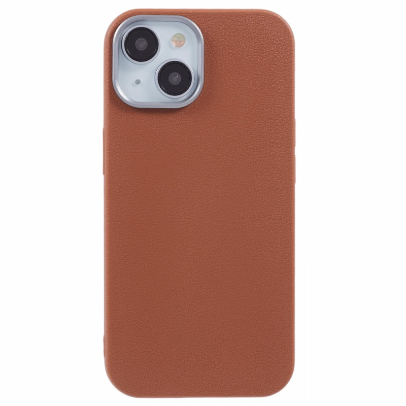 Capa de couro sintético com textura para iPhone 14