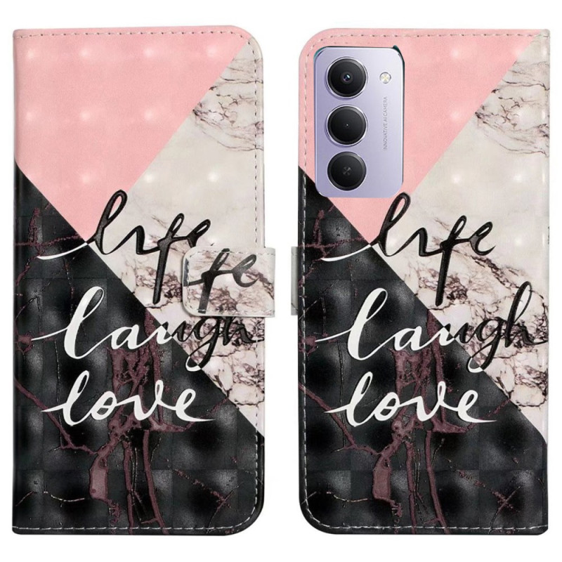 Capa Xiaomi Redmi 15 4G Life Laugh Love 3D