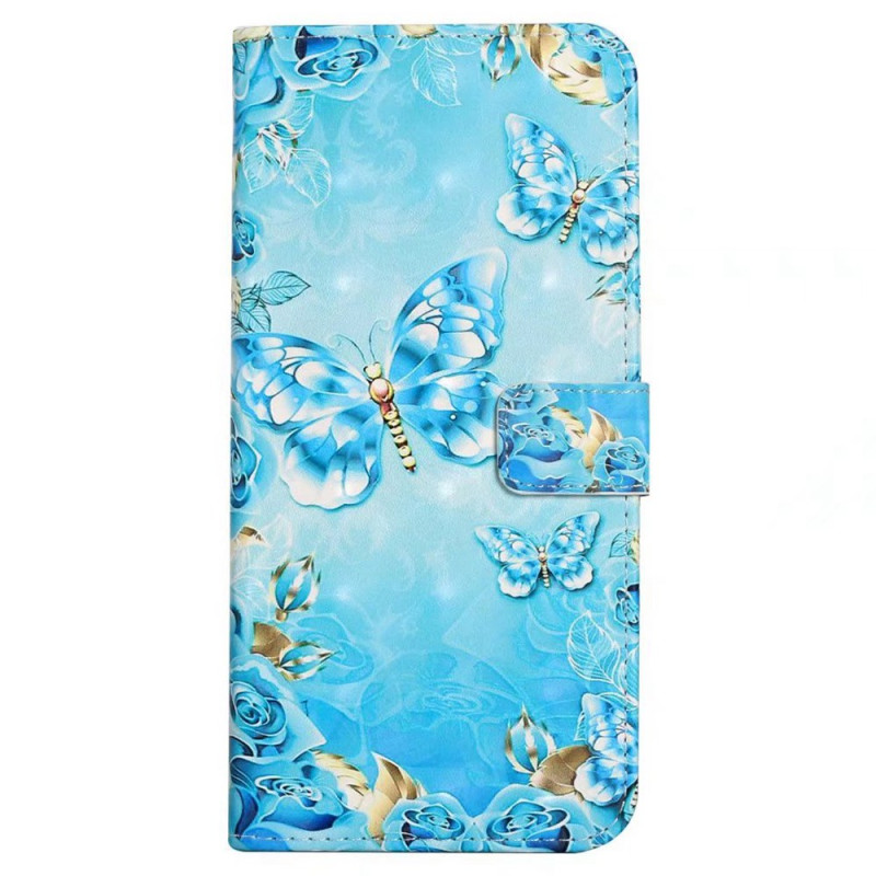 Capa para Xiaomi Redmi 15 4G 3D Blue Butterflies