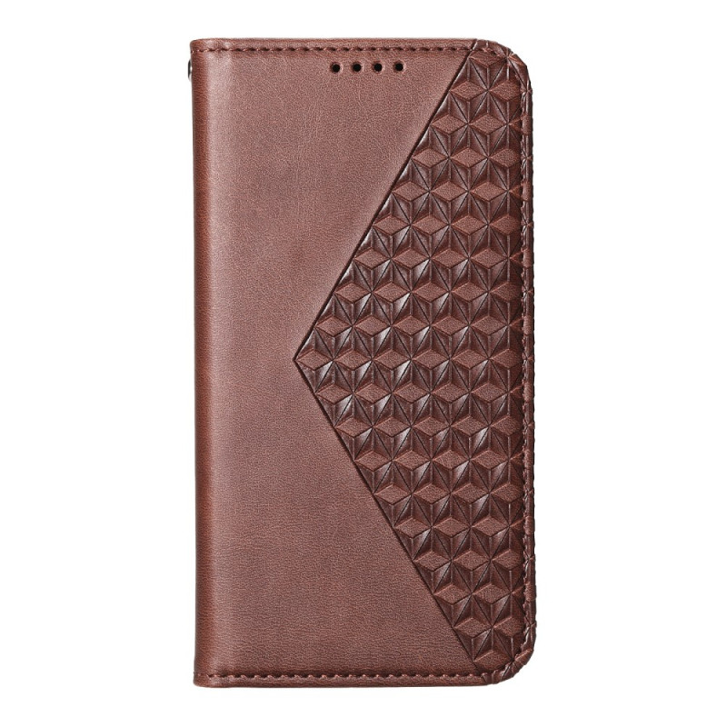 Capa Flip Cover Xiaomi Redmi 15 4G Padrão de diamante