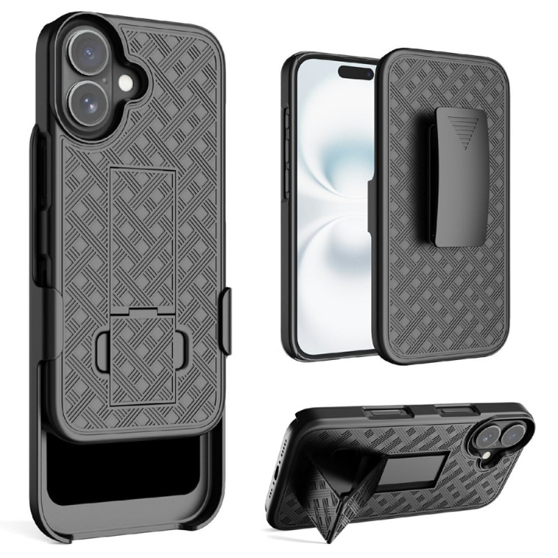 Capa deslizante para iPhone 17 com suporte e clipe