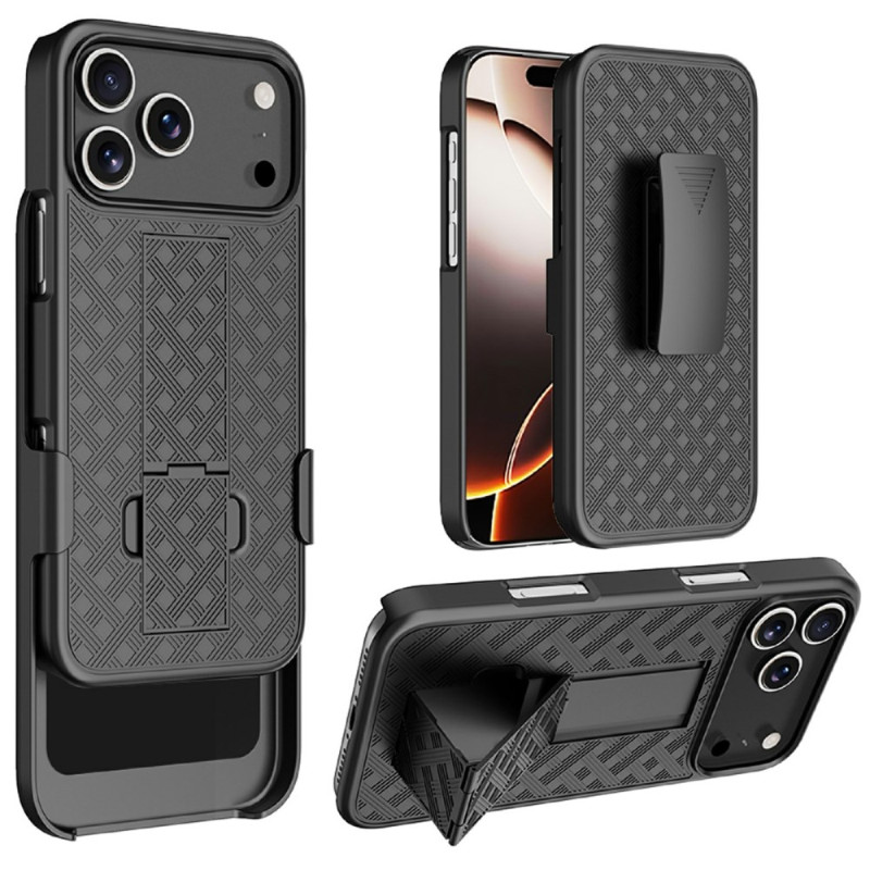 Capa deslizante para iPhone 17 Pro com suporte e clip