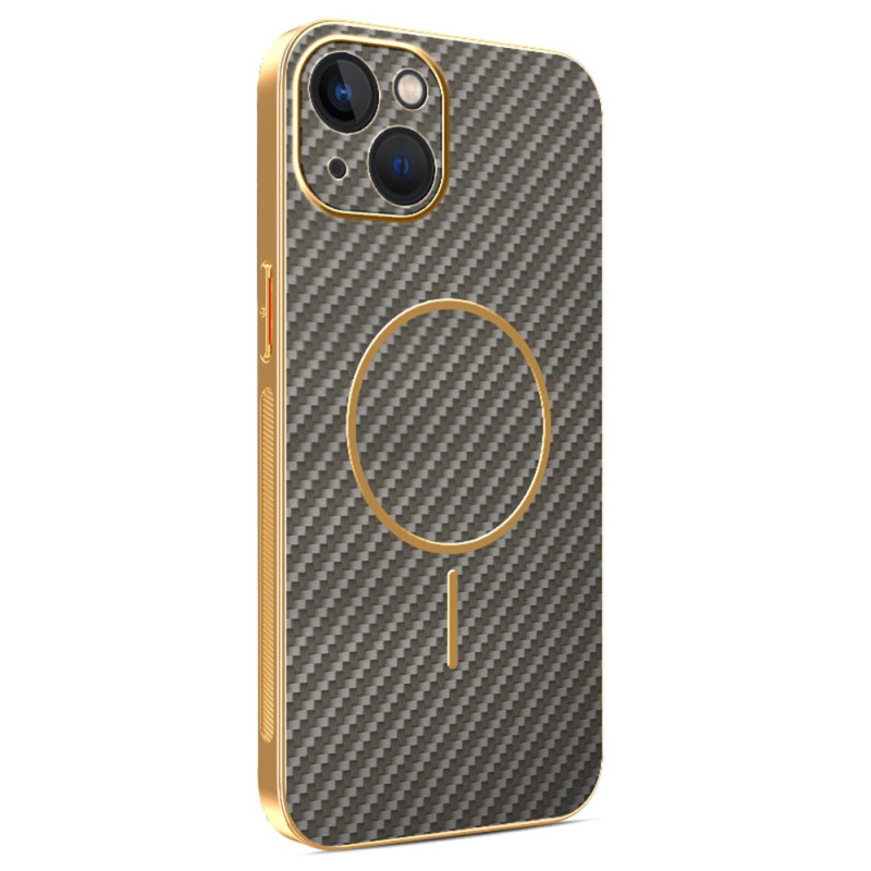 Capa para iPhone 13 Magsafe Textura em fibra de carbono