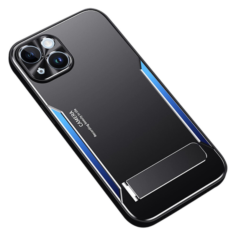Capa com efeito metálico e suporte para iPhone 13