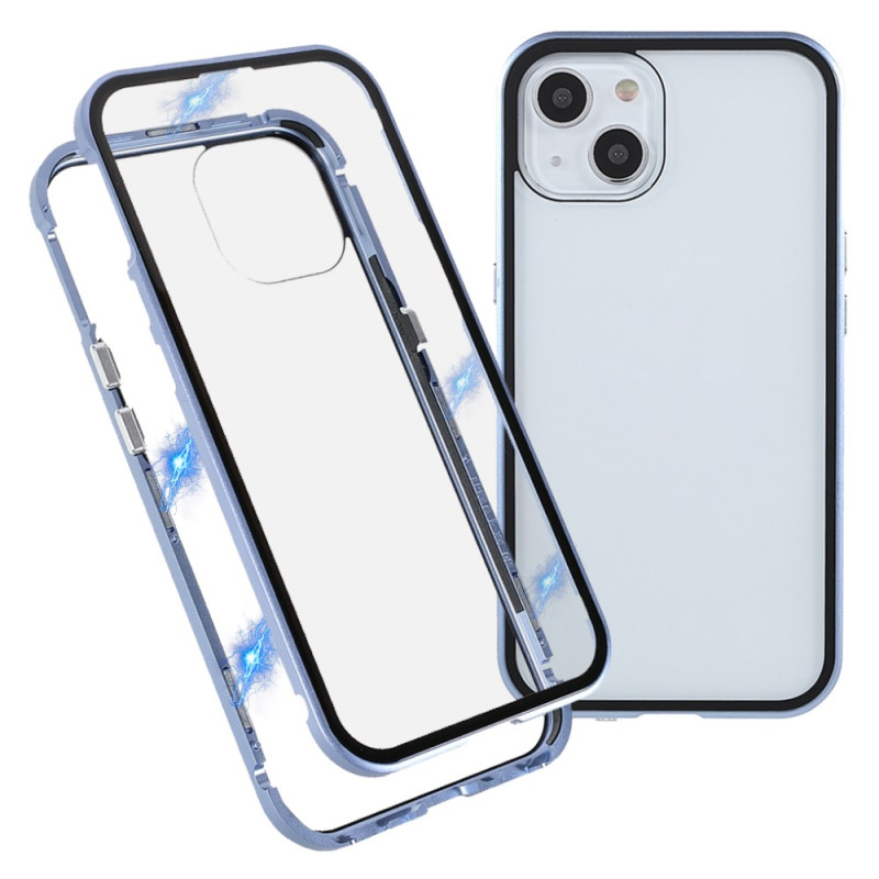 Capa de vidro temperado e metal para iPhone 13