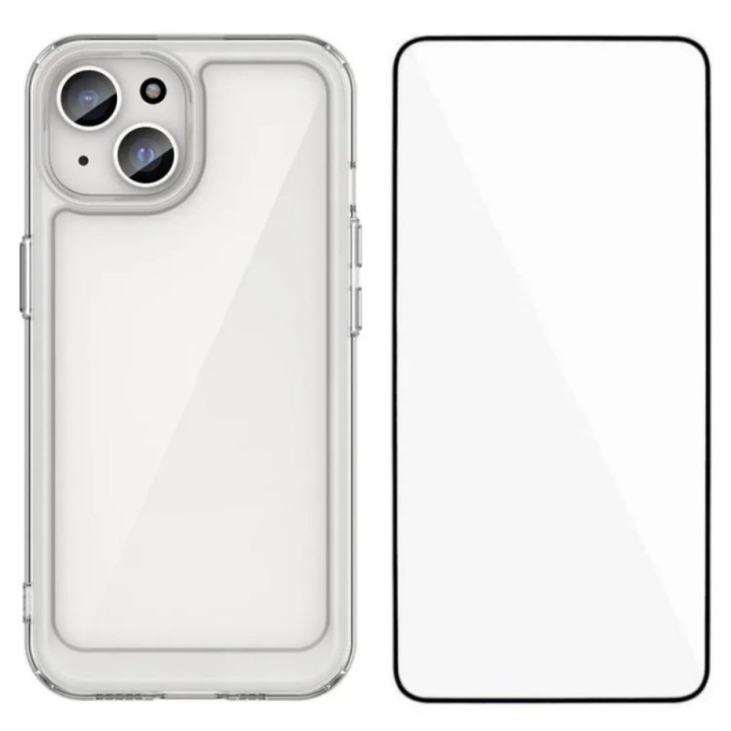 Capa transparente para iPhone 12 com protetor de ecrã
