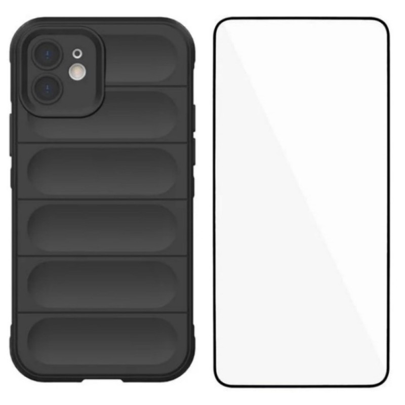 Capa antiderrapante para iPhone 12 com protetor de ecrã