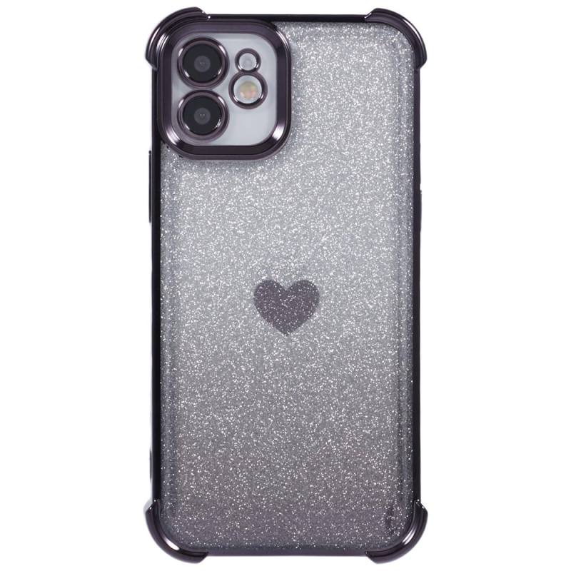 Capa coração e brilhantes para iPhone 12