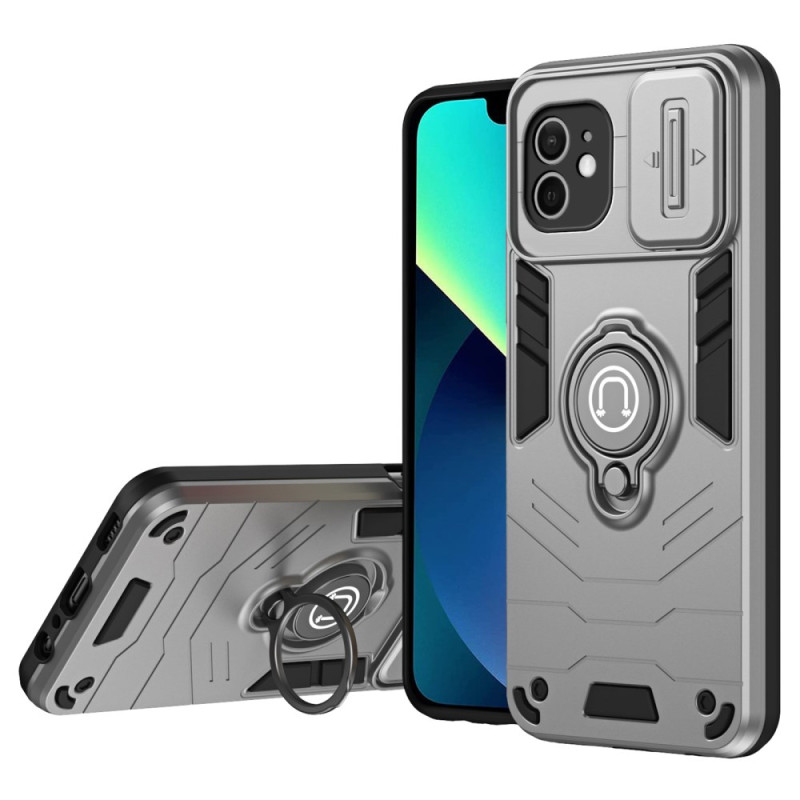 Capa para iPhone 12 Suporte e proteção da protecção para lente
 deslizante