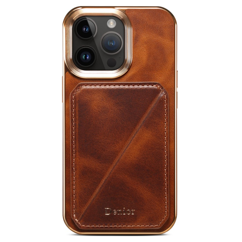Capa em pele e suporte para cartões para iPhone 12 / 12 Pro