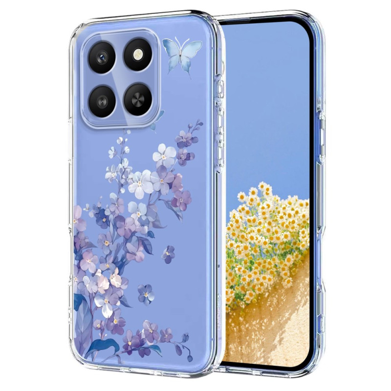 Capa floral transparente Honor 400 Smart 5G / 4G