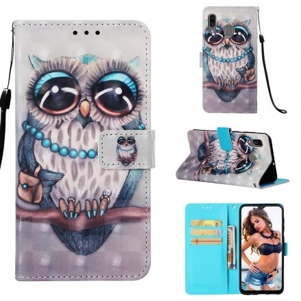 Capa Samsung Galaxy A30 Miss Coruja Lanyard