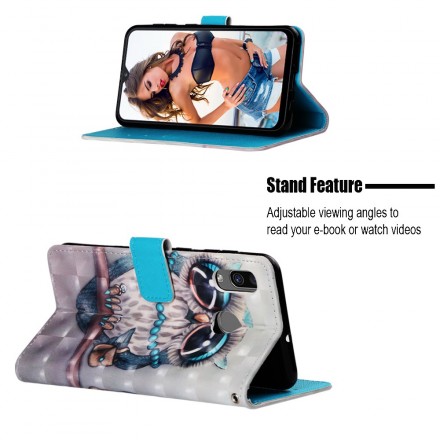 Capa Samsung Galaxy A30 Miss Coruja Lanyard