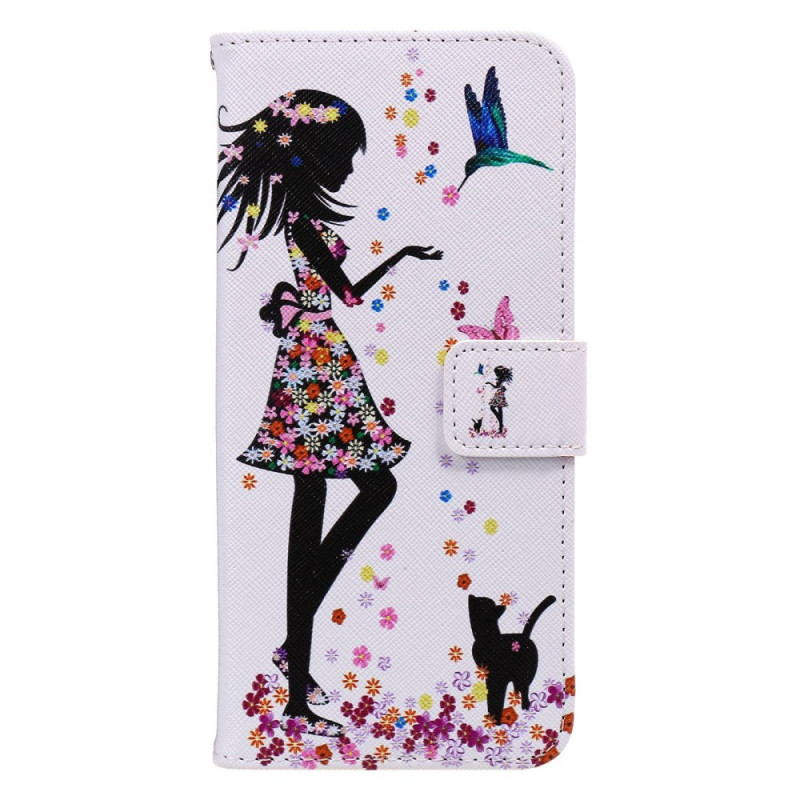 Capa para iPhone 14 Plus Mulher e gato