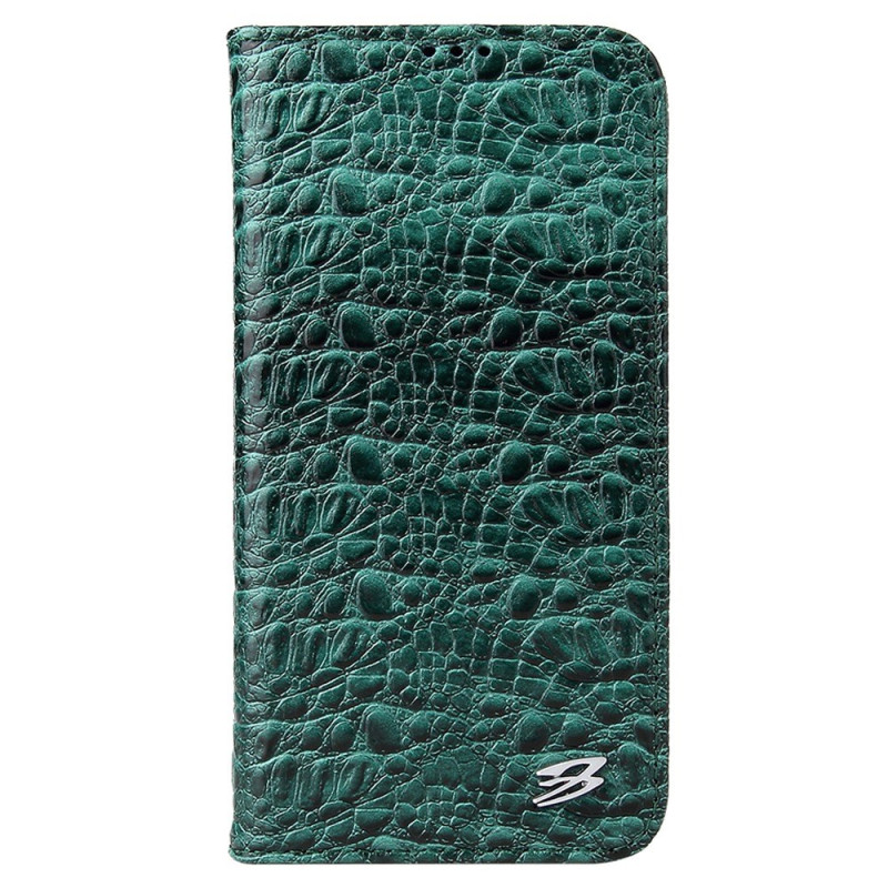Capa flip para iPhone 14 Plus em pele texturada
