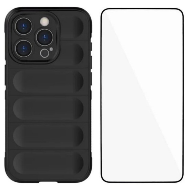 Capa antiderrapante para iPhone 14 Pro com protetor de protecção para lente
