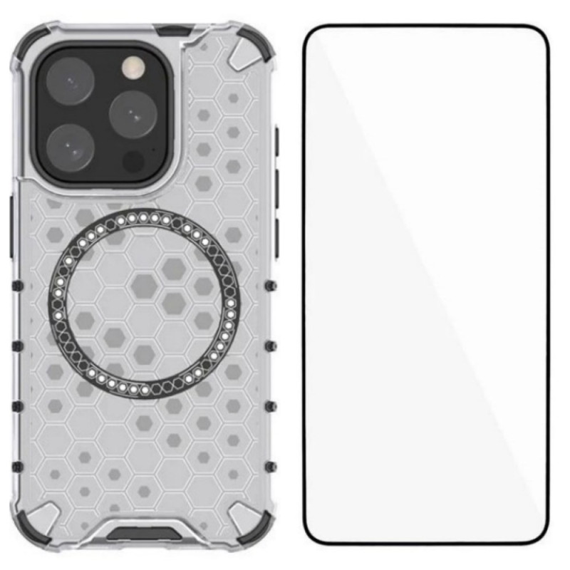 Capa MagSafe Honeycomb para iPhone 14 Pro com protetor de ecrã