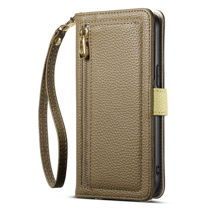 Capa para iPhone 14 Pro com bolso com fecho e espelho