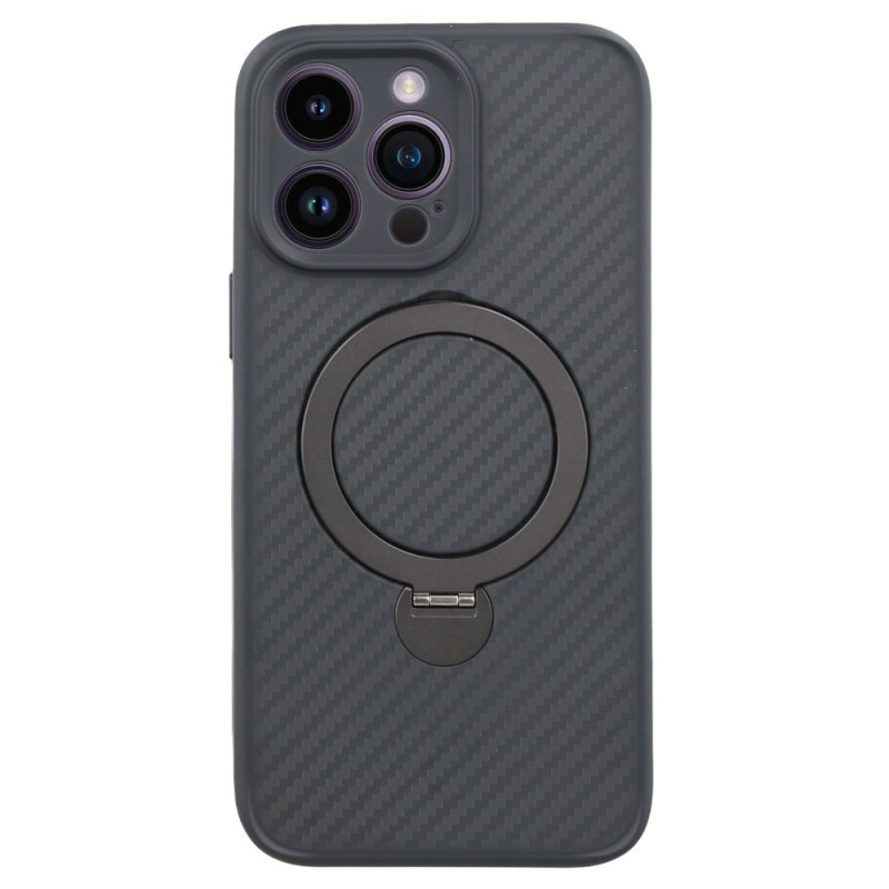 Capa MagSafe para iPhone 14 Pro com suporte de textura de fibra de carbono