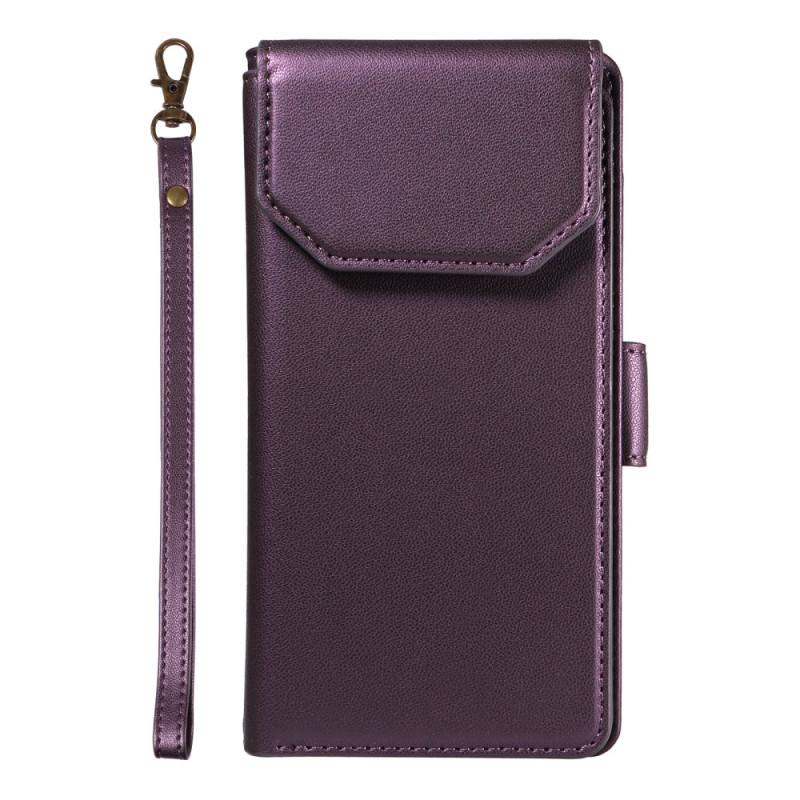 Capa iPhone 14 Pro Suporte para cartão e alça de mão