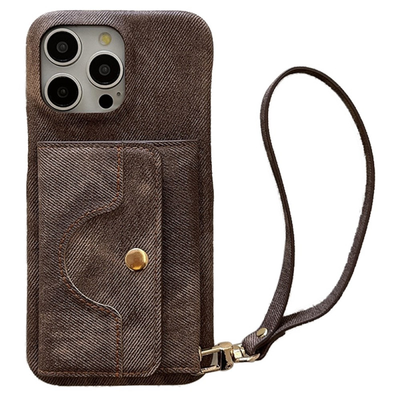 Capa iPhone 14 Pro Porta-cartões com espelho e cordão