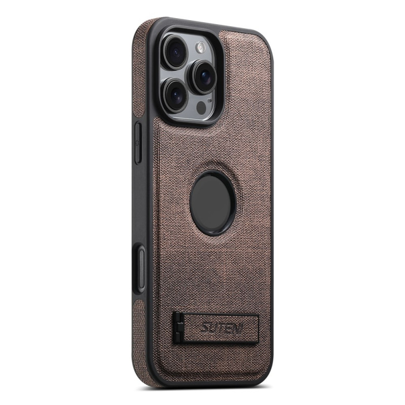 Capa em pele para iPhone 14 Pro com suporte integrado