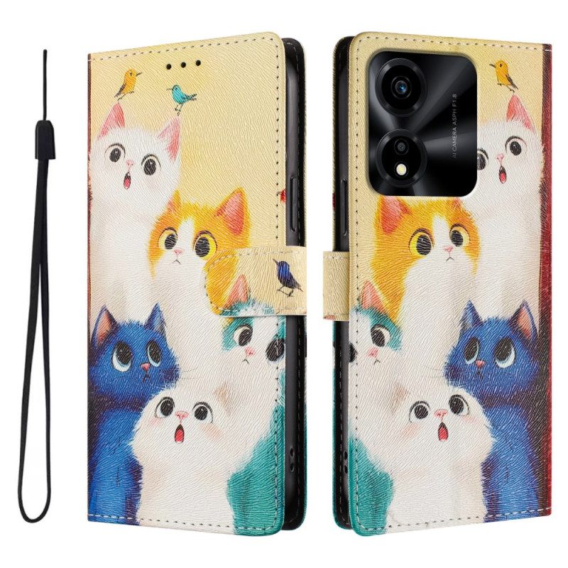 Capa para Honor X5c Plus Gato colorido