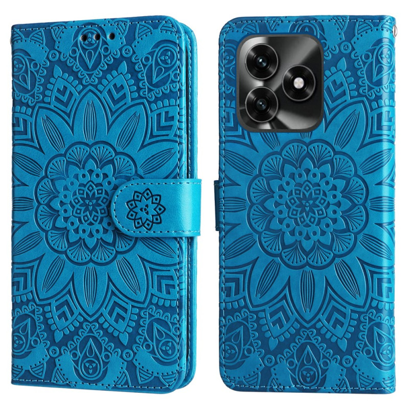 Capa com padrão de girassol para Honor X5c Plus