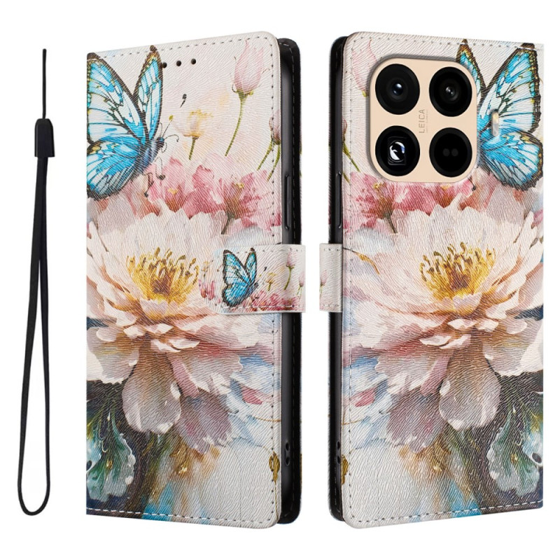 FlowerHousse Xiaomi 15T Pro Flor e Borboleta