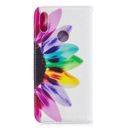 Huawei Y6 2019 Capa de flor de aguarela