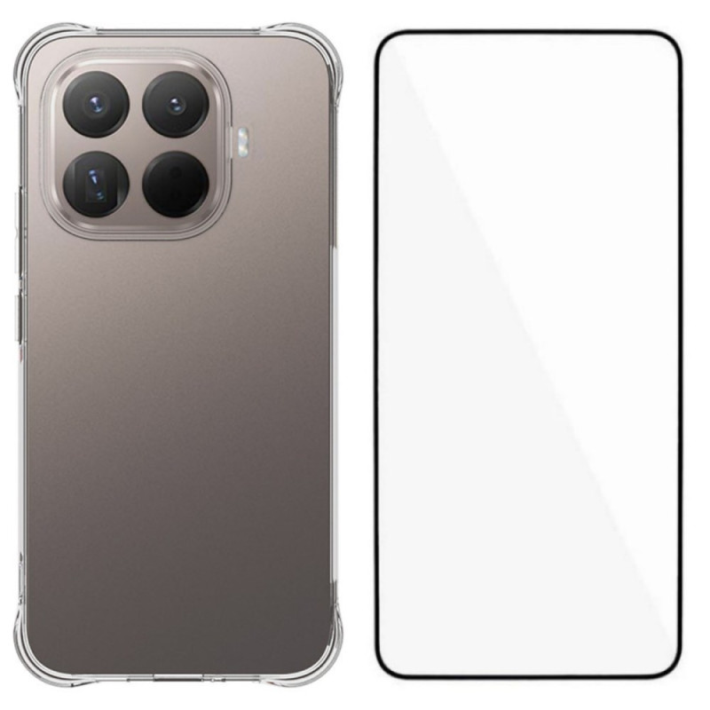 Capa reforçada transparente para Xiaomi 15T Pro com protetor de ecrã