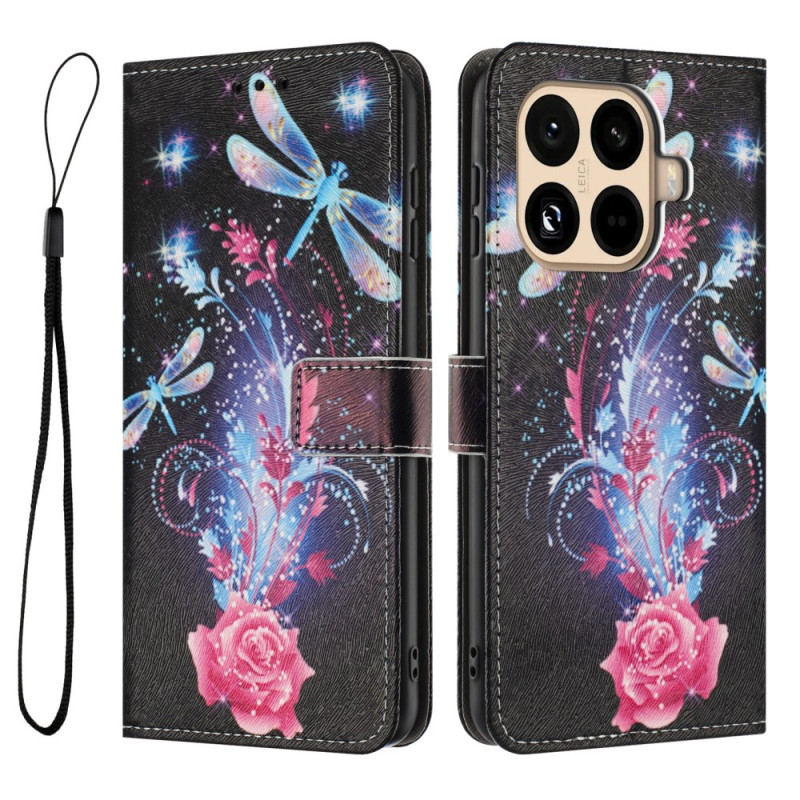 Capa Xiaomi 15T Pro Rosa e Libélulas