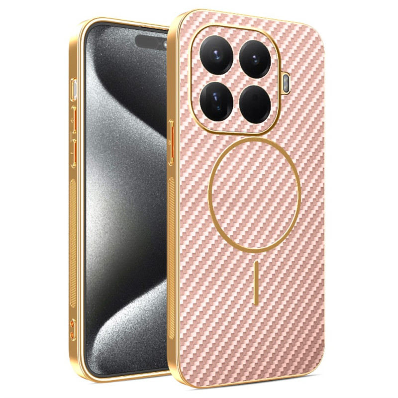 Capa com textura de fibra de carbono para Xiaomi 15T Pro