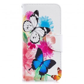 Capa Huawei Y6 2019 Borboletas e Flores Pintadas