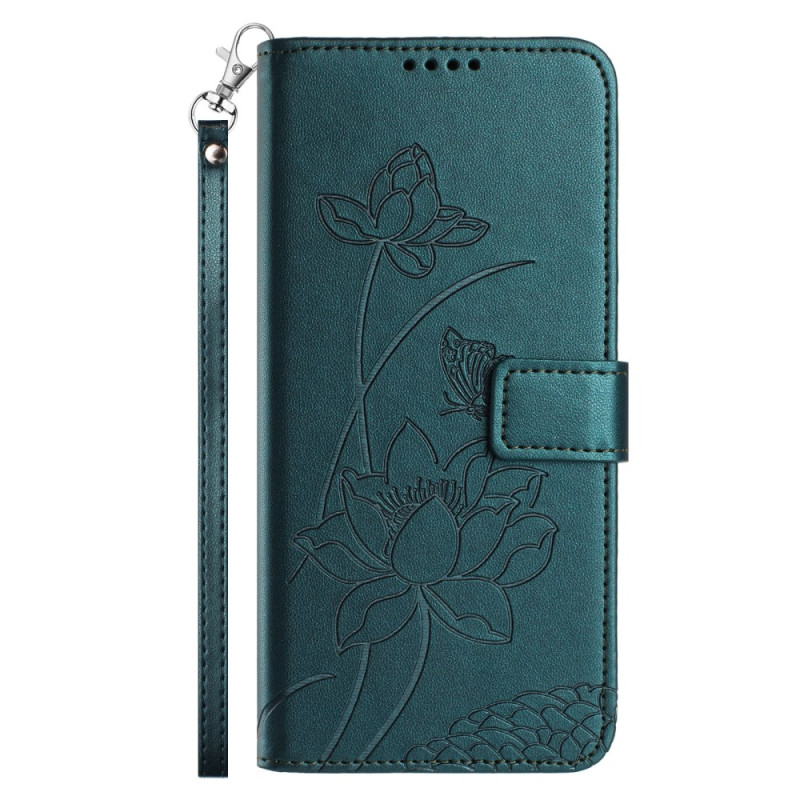 Capa Xiaomi 15T Pro com impressão floral e alça