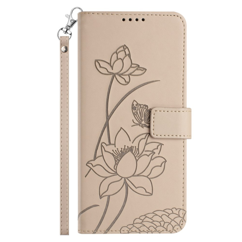 Xiaomi Redmi 15C 5G / 4G / Poco C85 Capa com padrão de lótus com cordão