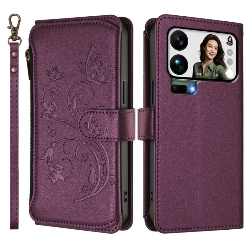 Capa Xiaomi 17 Pro Max Wallet Floral