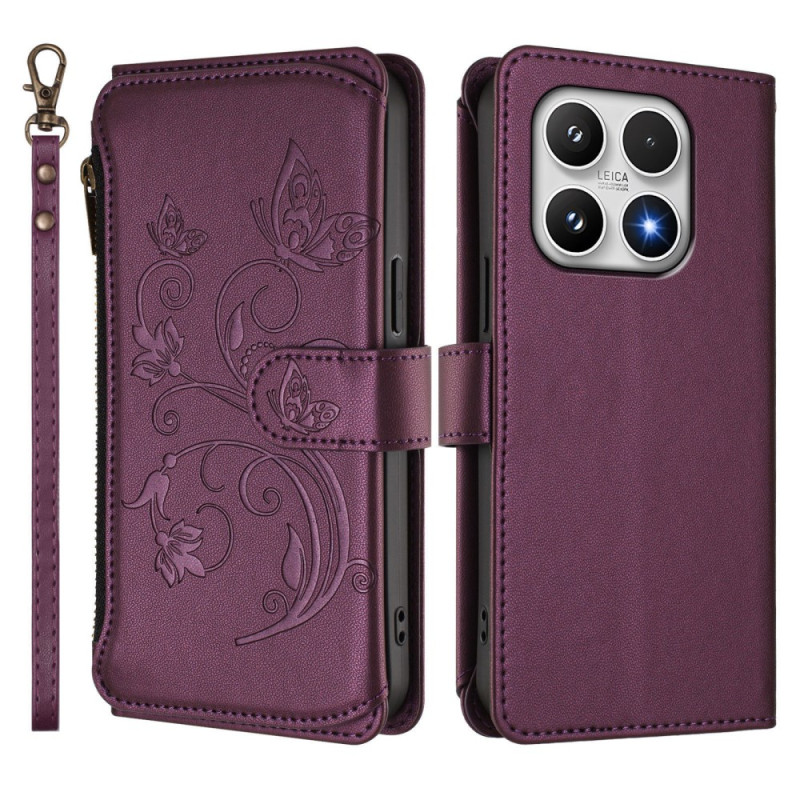 Xiaomi 17 Capa para carteira Floral