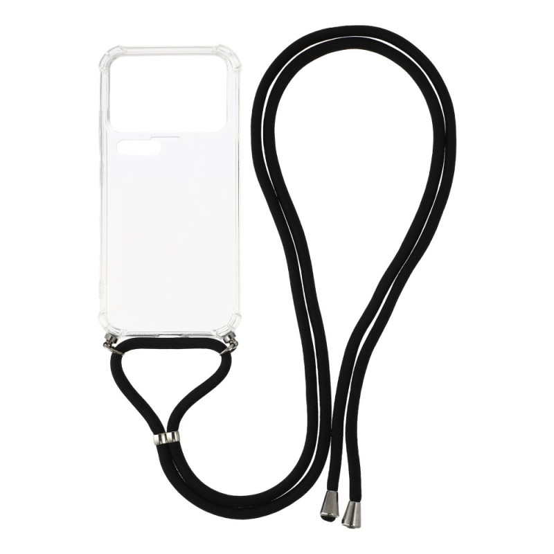 Capa com cordão transparente para Xiaomi 17 Pro