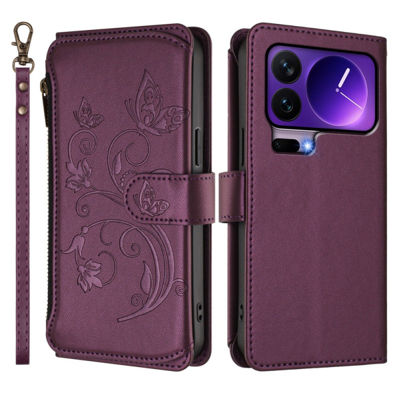 Capa Xiaomi 17 Pro Wallet Floral