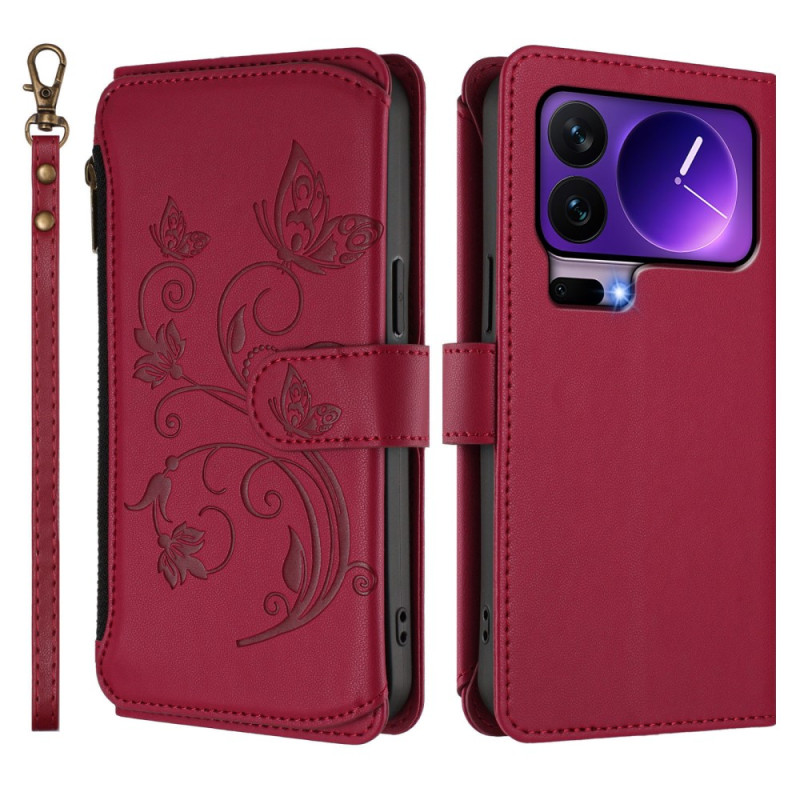 Capa Xiaomi 17 Pro Wallet Floral