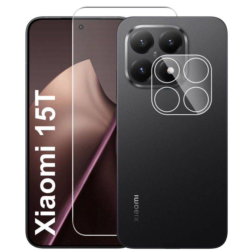 Protetor de ecrã de vidro temperado Xiaomi 15T com protecção para lente
 de proteção
