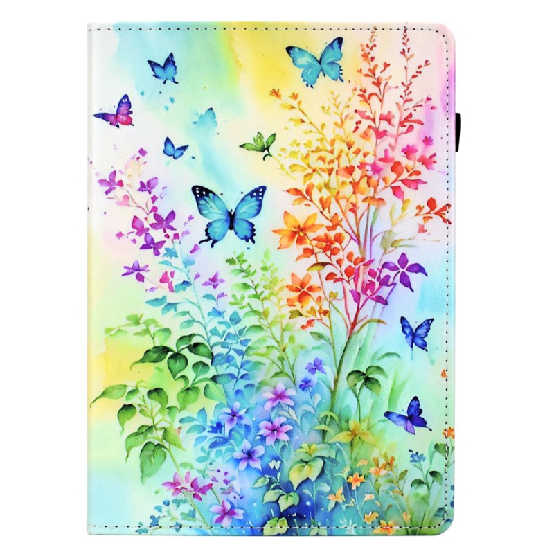 Capa para Samsung Galaxy Tab S11 Flores e borboletas coloridas