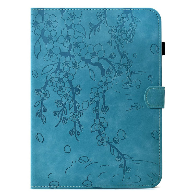 Capa Samsung Galaxy Tab S11 Efeito camurça Padrão floral