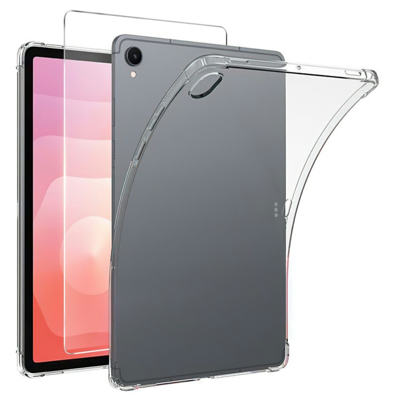 Capa transparente para Samsung Galaxy Tab S11 com proteção de ecrã em vidro temperado
