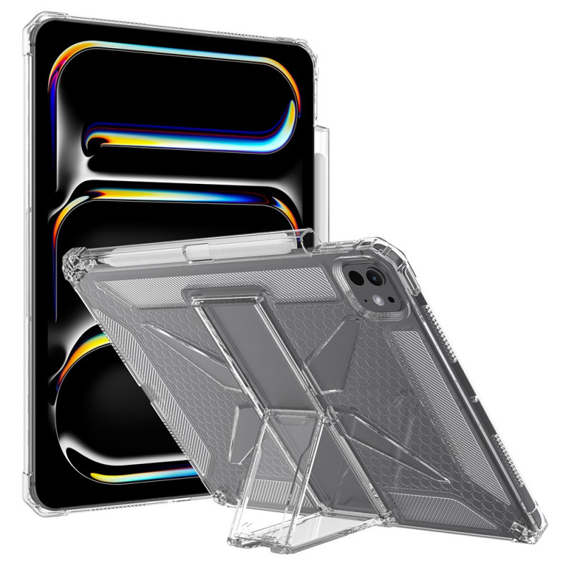 Capa transparente para iPad Pro 11 (2025) / 11 (2024) com suporte