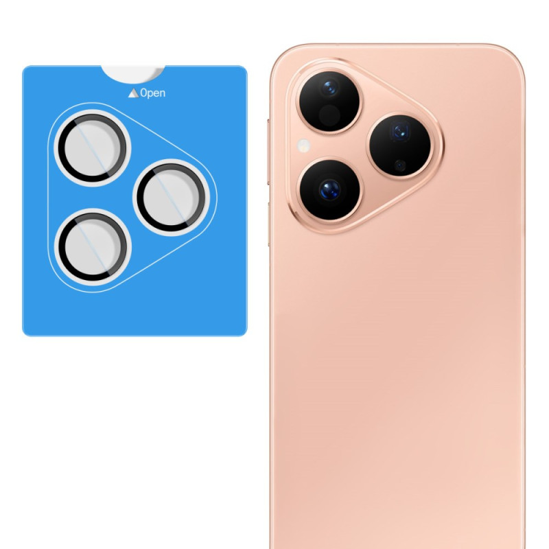 Protecção para lente
 protetora de vidro temperado para Huawei Pura 80 Moldura de auto-posicionamento (círculos pretos)