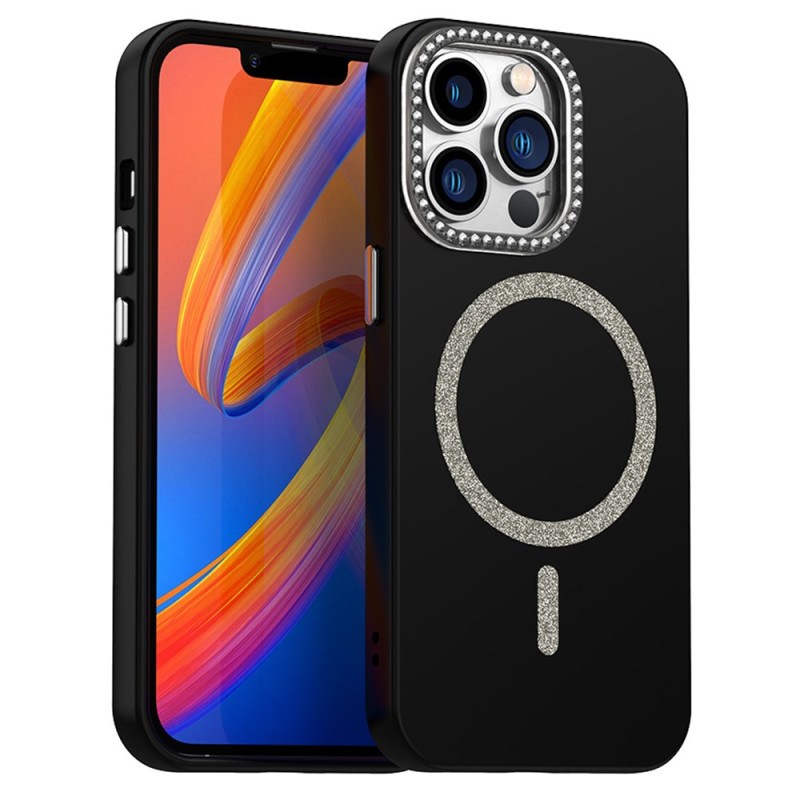 Capa para iPhone 13 Pro MagSafe Moldura de protecção para lente
 com strass