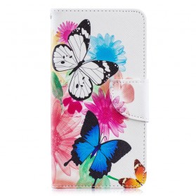 Samsung Galaxy A40 Case Butterflies e Flores Pintadas